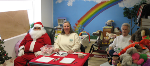 Saint Nick visits Rainbow House