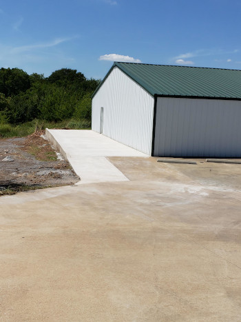 Newly completed driveway